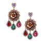 Burnished Filigree Flower Earrings