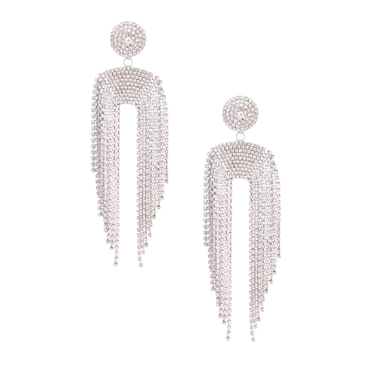 Silver Waterfall Duster Earrings