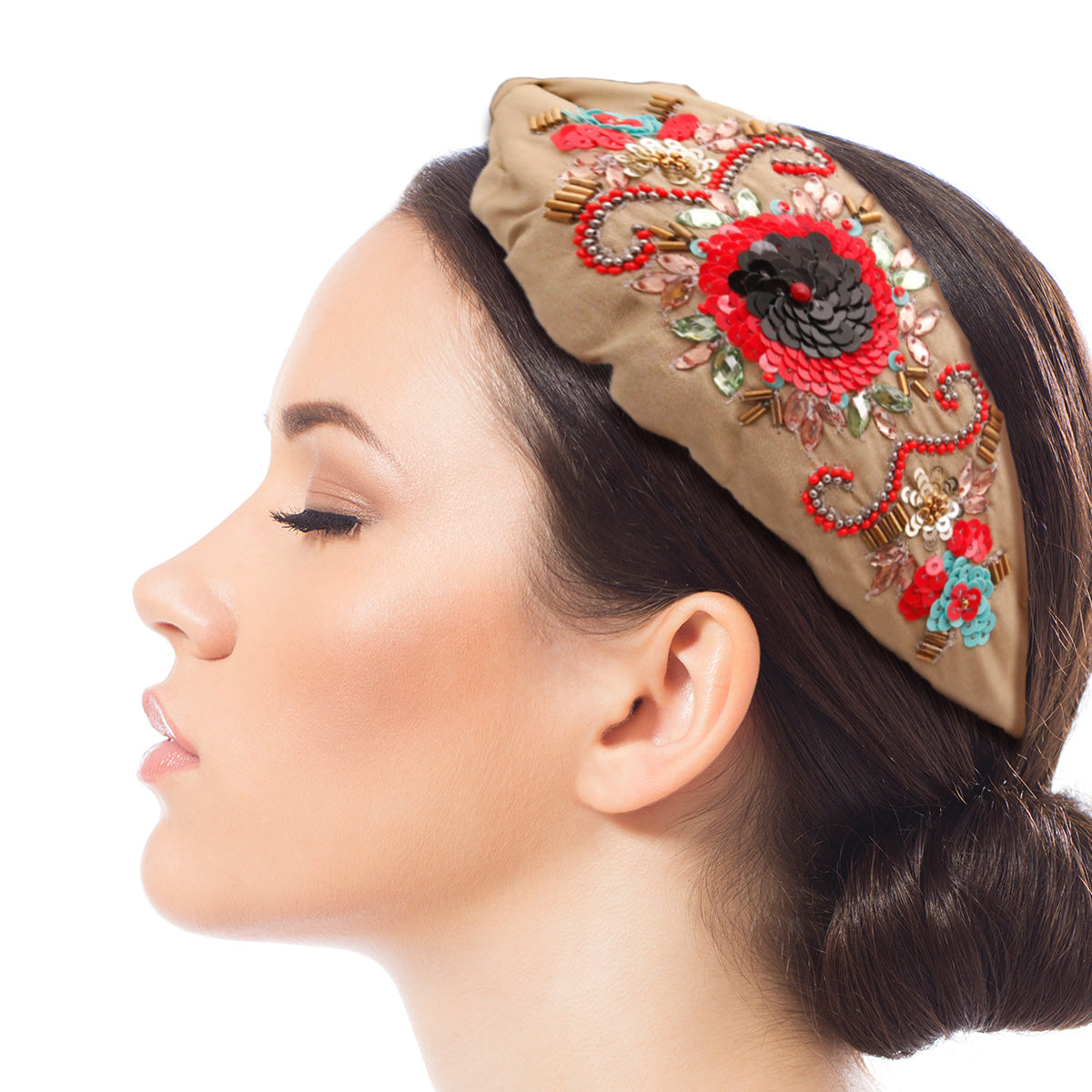 Multi Bead Sequin Embellished Headband