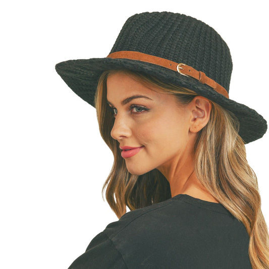 Black Knit Panama