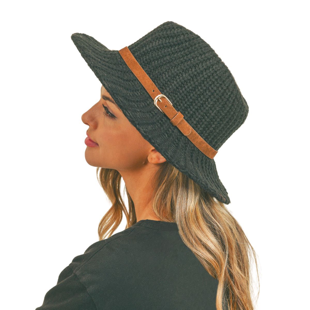 Black Knit Panama