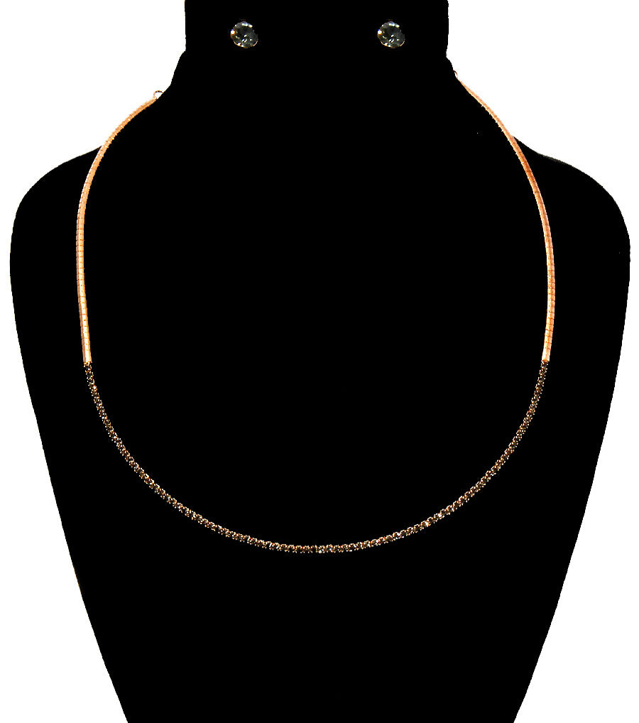 Stoned Simple Necklace Set