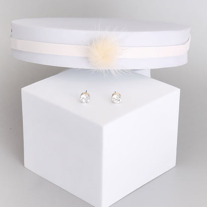 Dozen Ivory Pom Pom Chokers