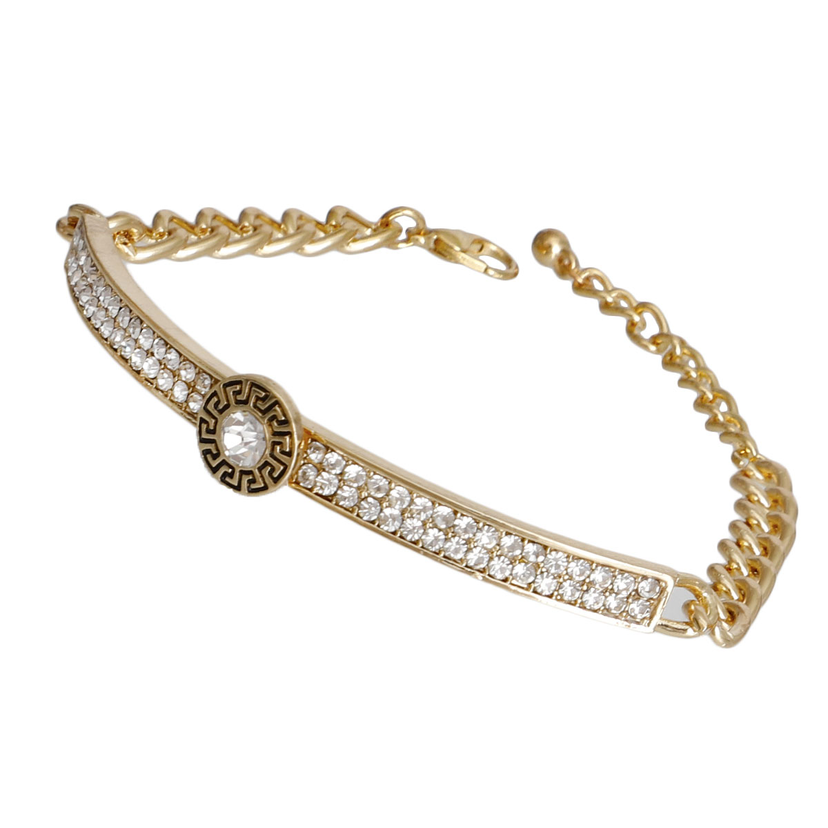 Designer Gold Half Chain Bangle