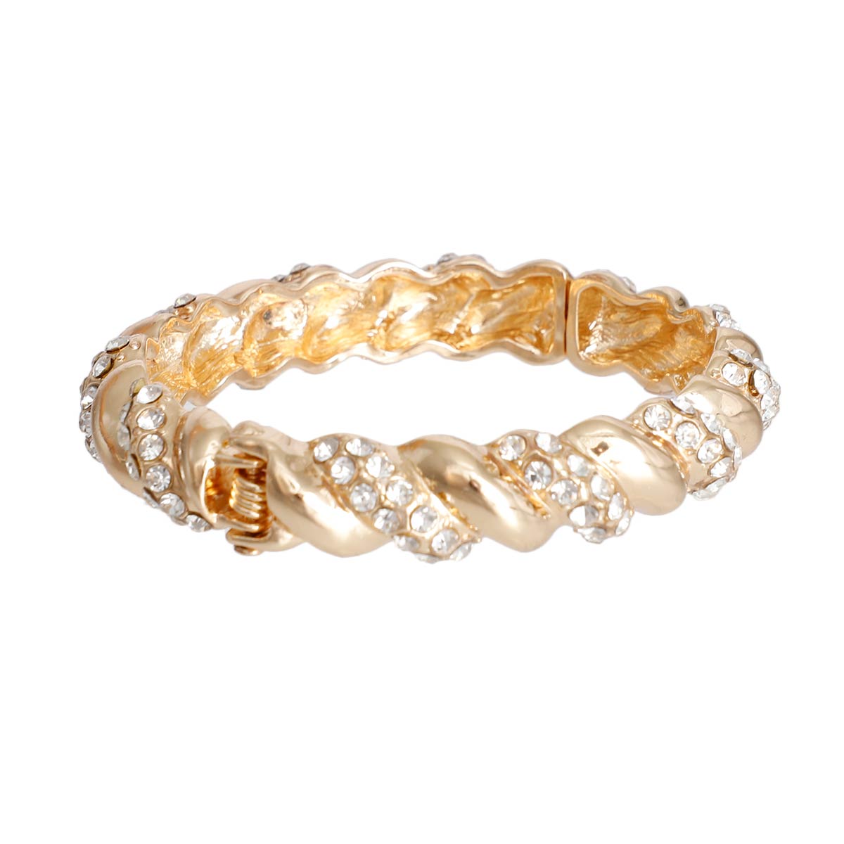 Gold Swivel Hinge Bangle Cuff