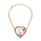 Multi Color Designer D Heart Bracelet