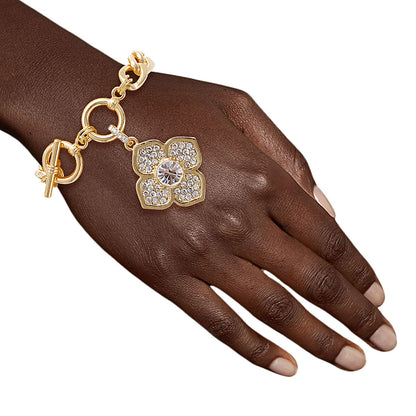 Gold Luxury French Designer Flower Bracelet