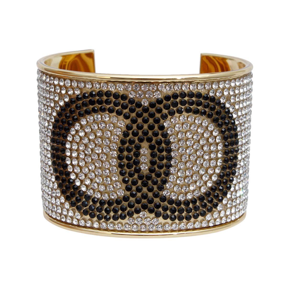 Rhinestone Infinity Rings Gold Cuff