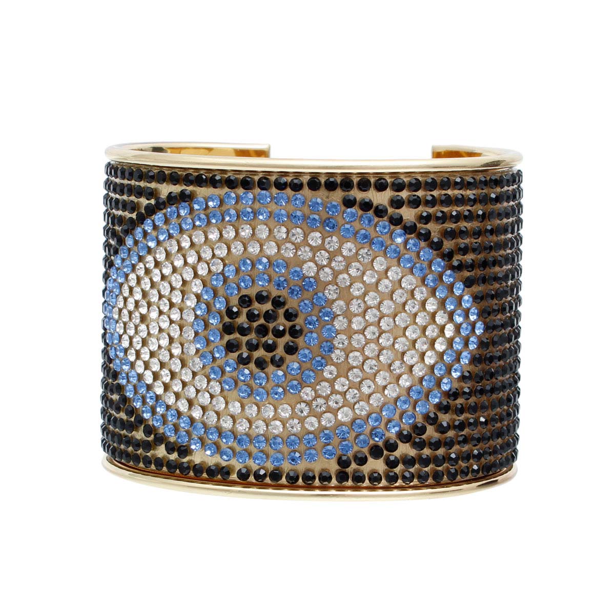 Rhinestone Evil Eye Gold Cuff