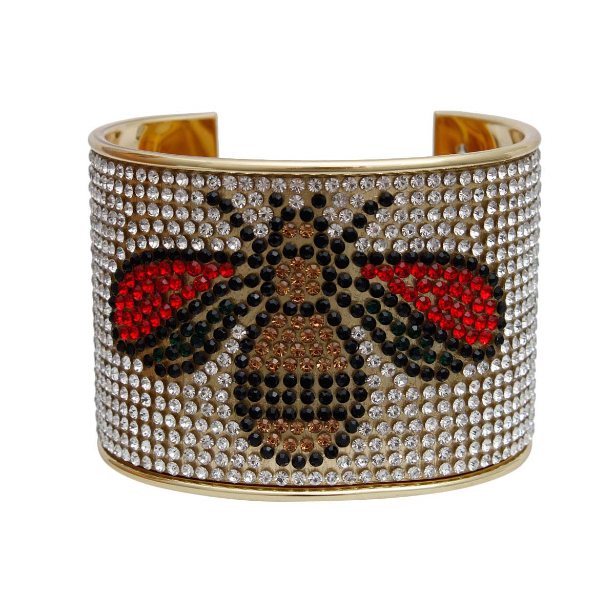 Rhinestone Bee Gold Cuff