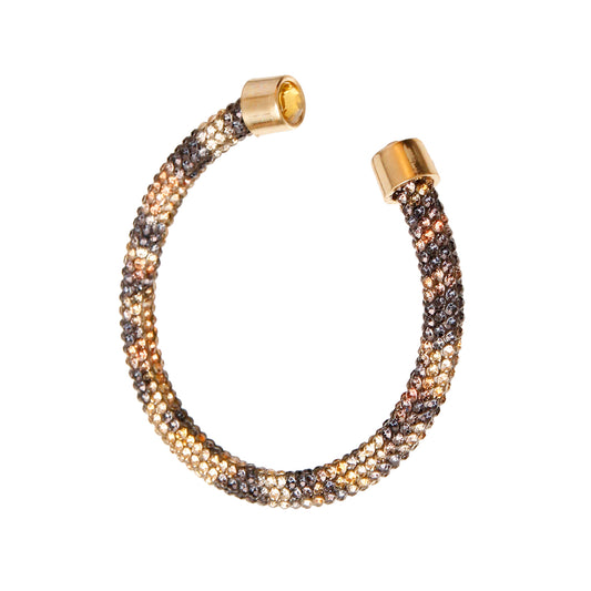 Leopard Rhinestone Wrap Bangle