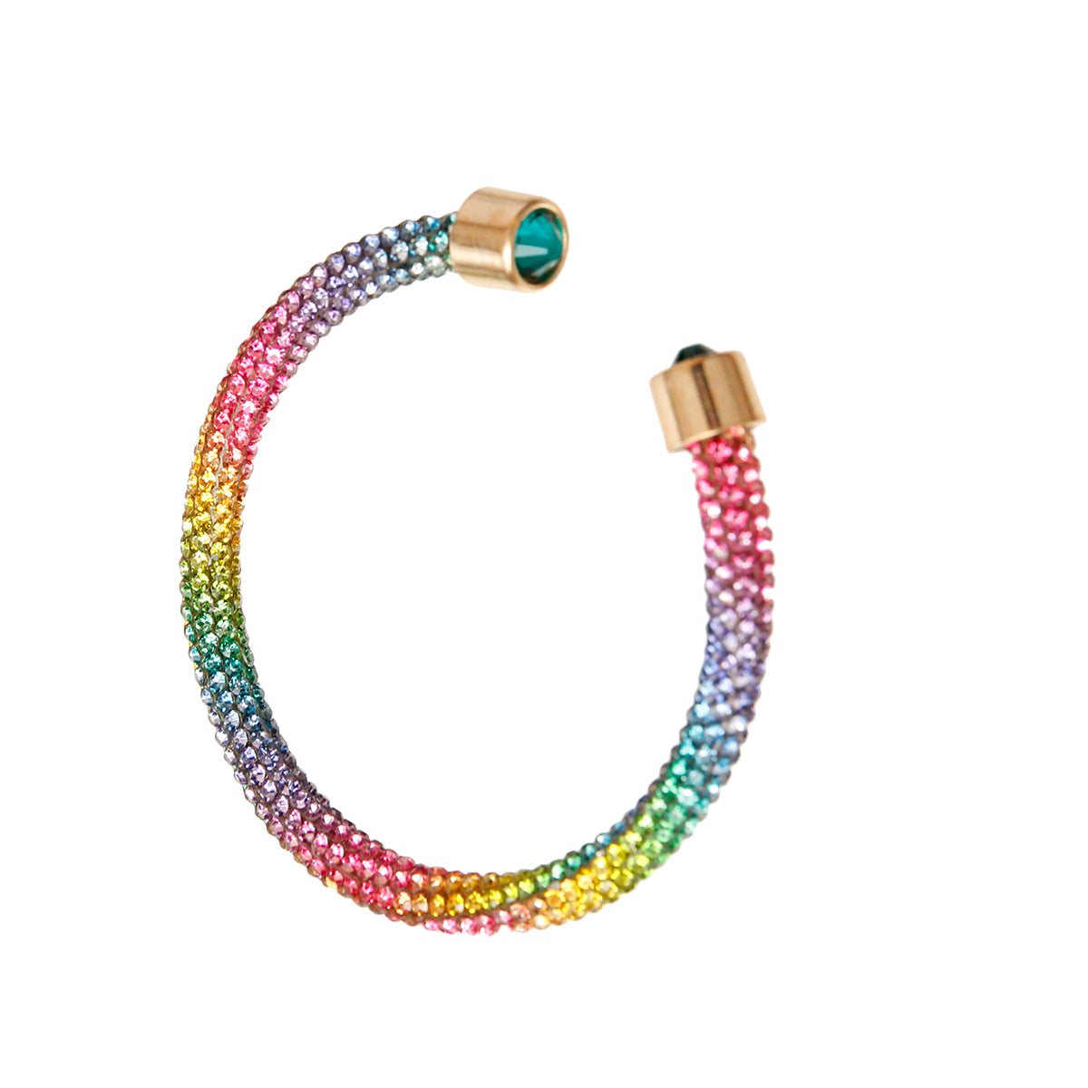 Rainbow Rhinestone Wrap Bangle