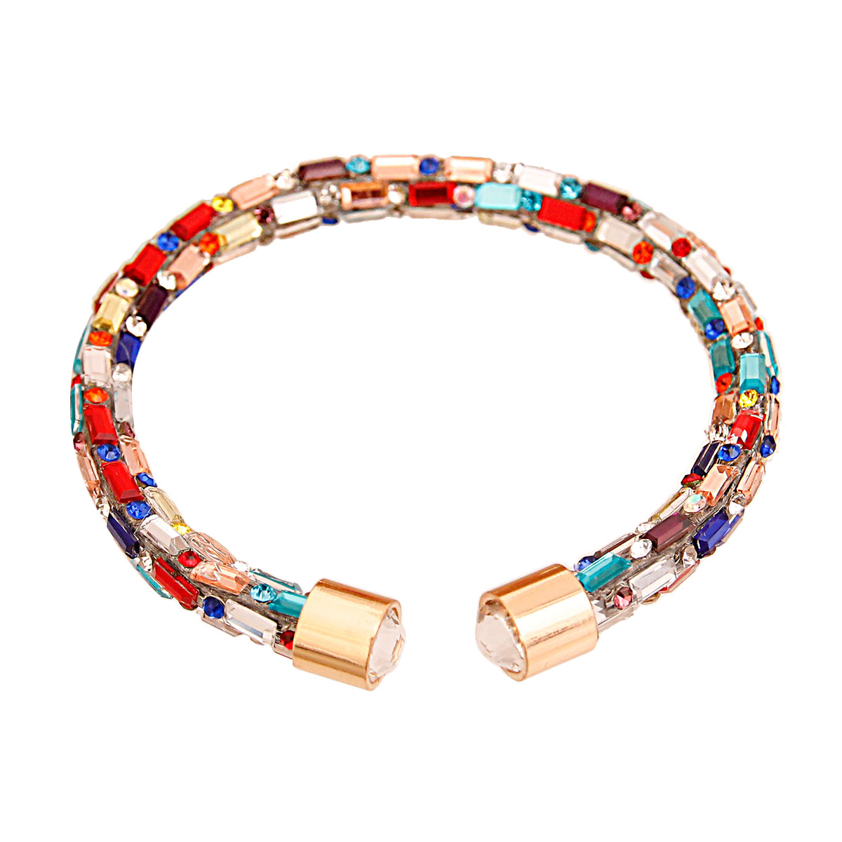 Multi Color Open Tube Bracelet