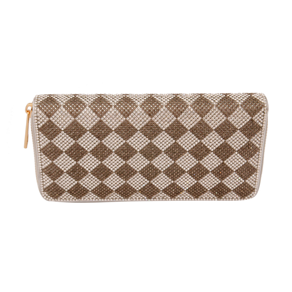 Harlequin Rhinestone Zippered Wallet