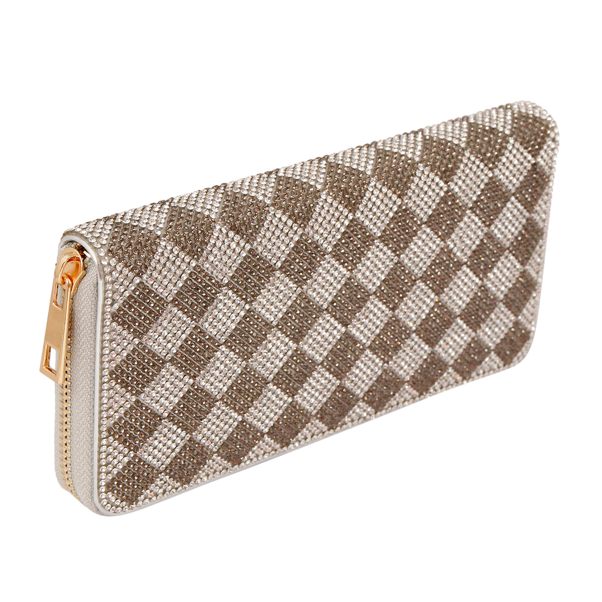 Harlequin Rhinestone Zippered Wallet