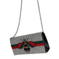 Designer Bee Rhinestone Flap Clutch