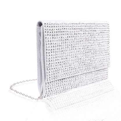 Silver Crystal Clutch