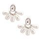 Silver Stud Fan Pearl Earrings