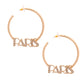Gold PARIS Stone Hoops