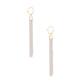 White Chain Tassel Baby Hoops