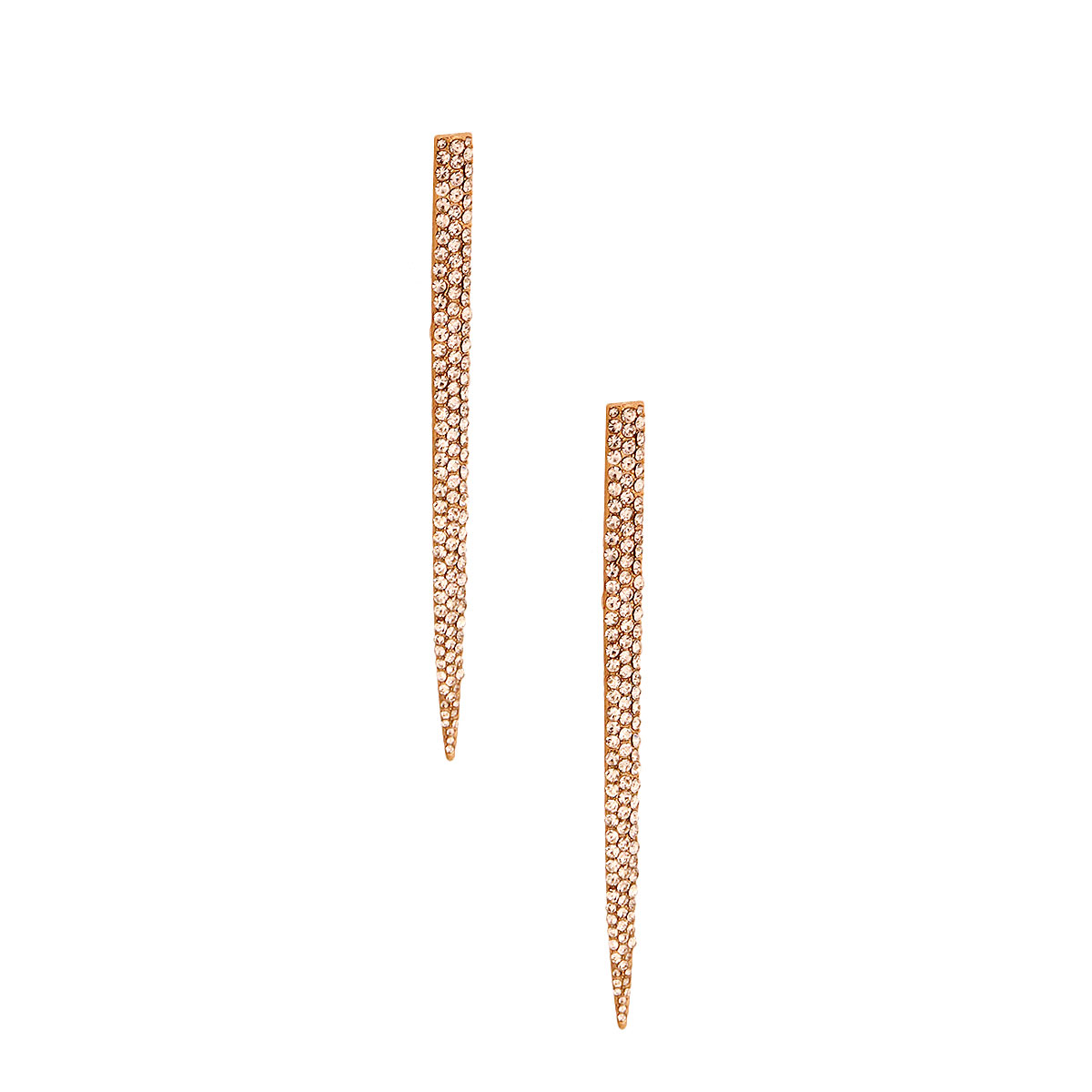 Gold Pointy Bar Earrings