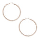 Silver Pearl Wrapped Hoops