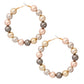 Metallic Ball Hoop Earrings