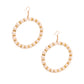 Cream Pearl Rhinestone Ring Earrings