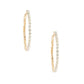 Gold Rhinestone 3.5 inch Hoops