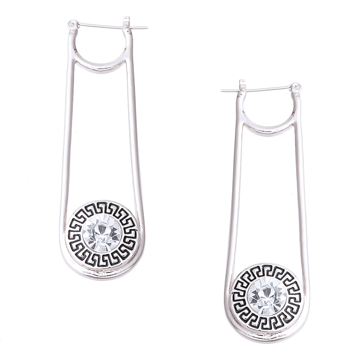 Designer Style Silver Baby Hoops