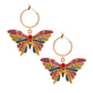 Multi Color Flutter Butterfly Hoops