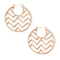 Gold Polished Open Chevron Hoops