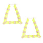 Neon Yellow Trapezoid Bamboo Hoops