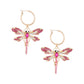 Pink Dragonfly Baby Hoops