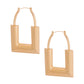 Gold Open Square Chunky Hoops