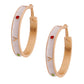 White Roman Numeral Casting Hoops