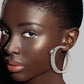 Designer Accent Silver Hoops