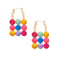 Multi Color Studded Lock Hoops