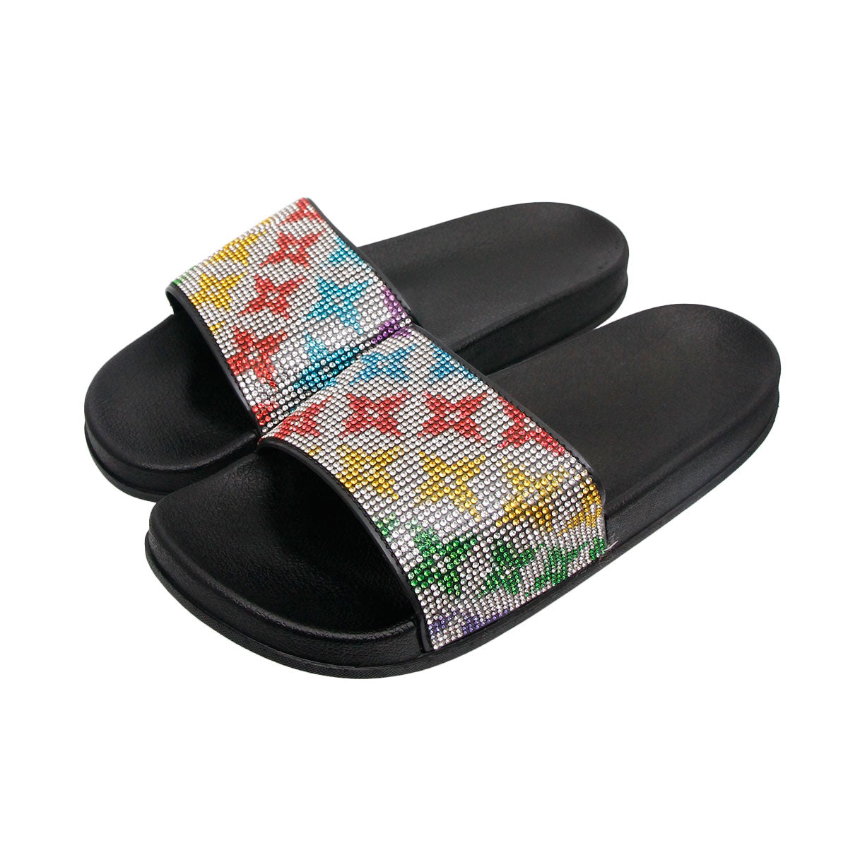 Size 12 Louis Vuitton Black Slides