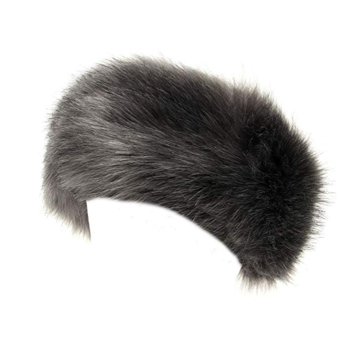 Gray Fur Earmuff Headband