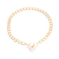 White Pearl Gold Heart Necklace