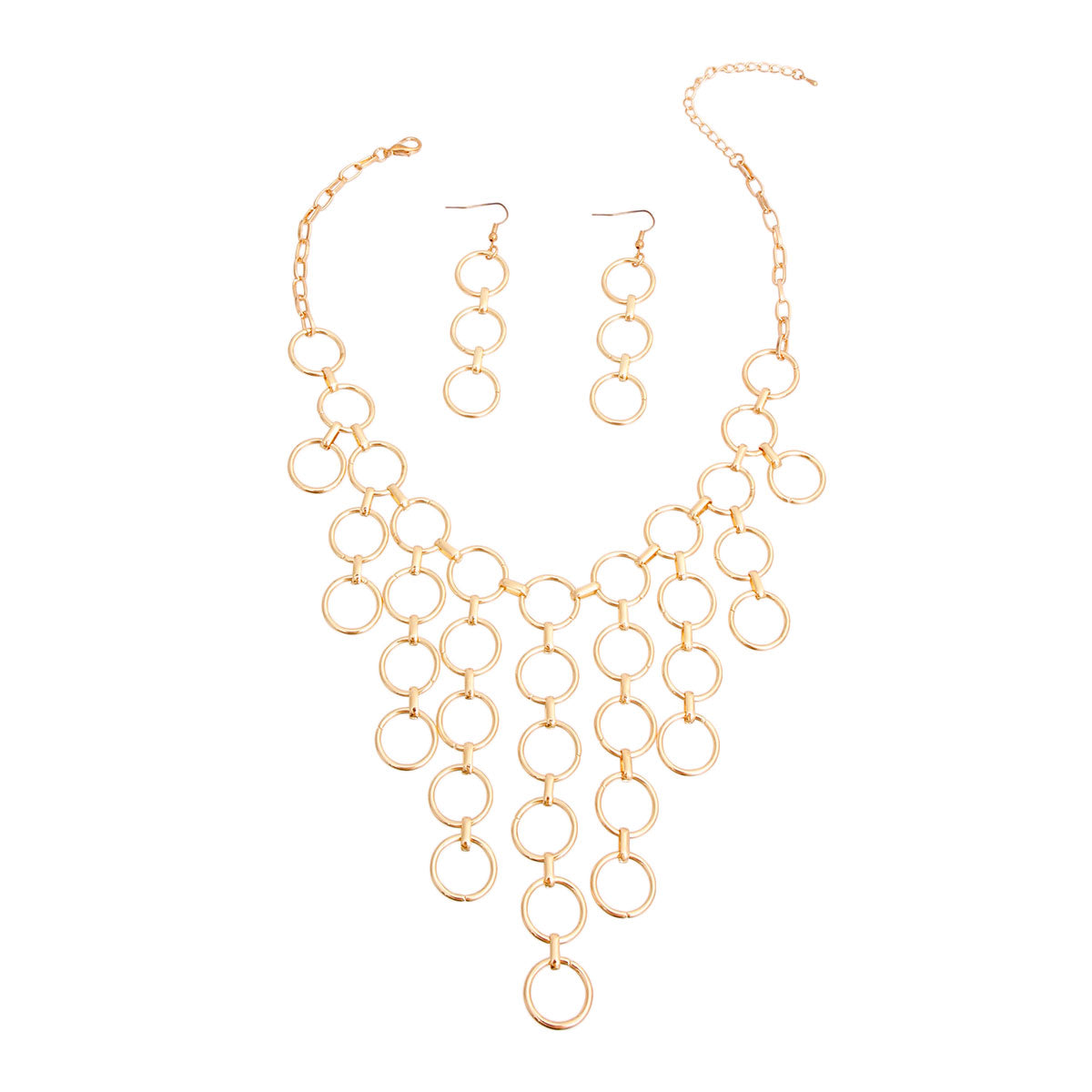 Gold Ring Drop Necklace