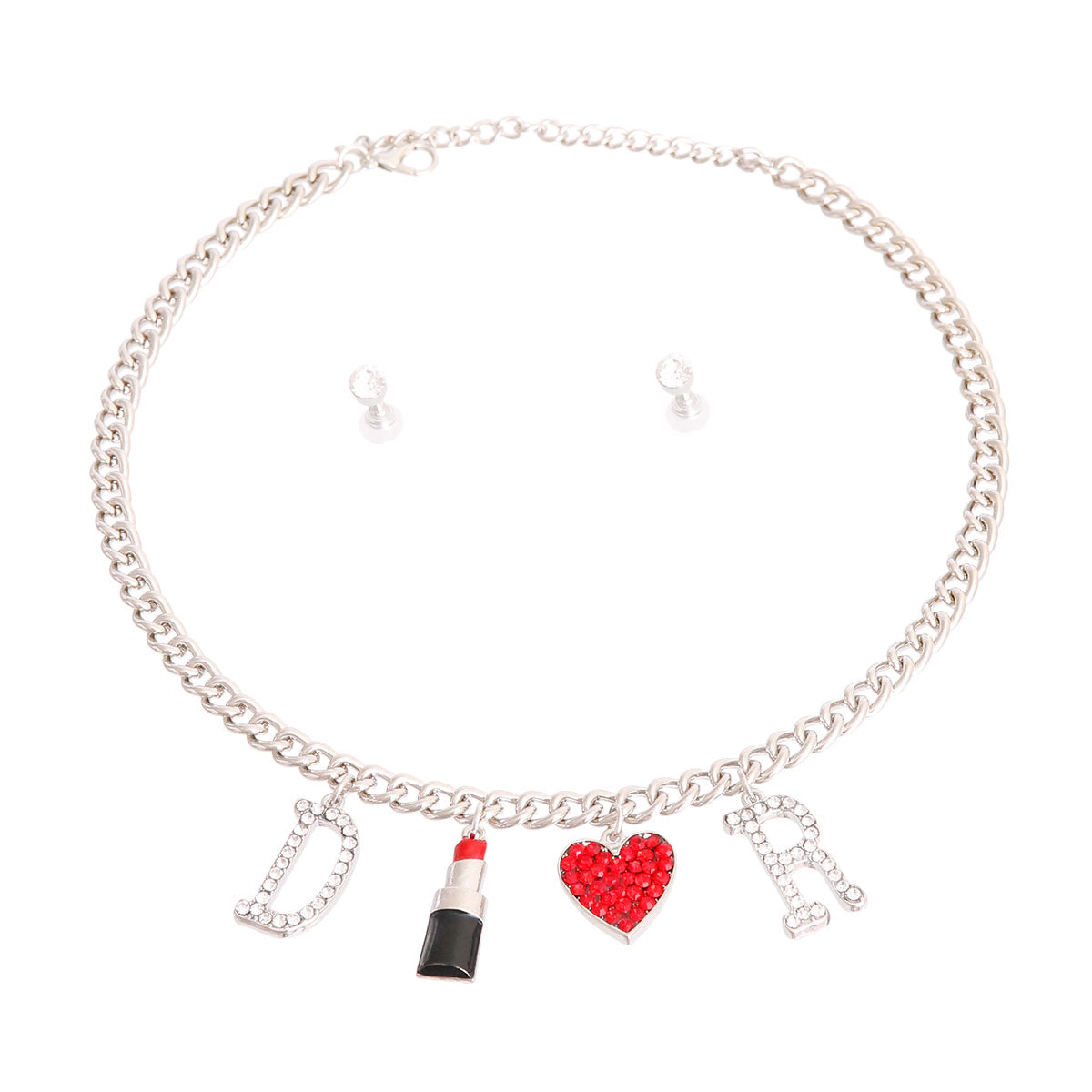 DIOR Charm Silver Necklace