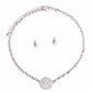 Silver Cable Chain Greek Key Necklace