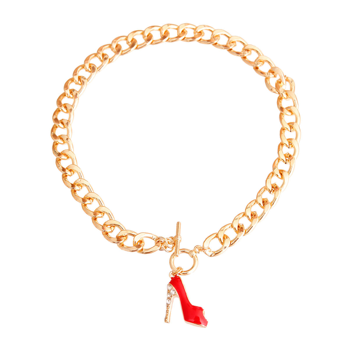 Red Boutique High Heel Necklace