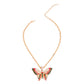 Red and Green Flutter Butterfly Necklace