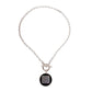 Silver Toggle Greek Key Charm Necklace