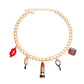 Gold Black Luxury Makeup Charm Necklace