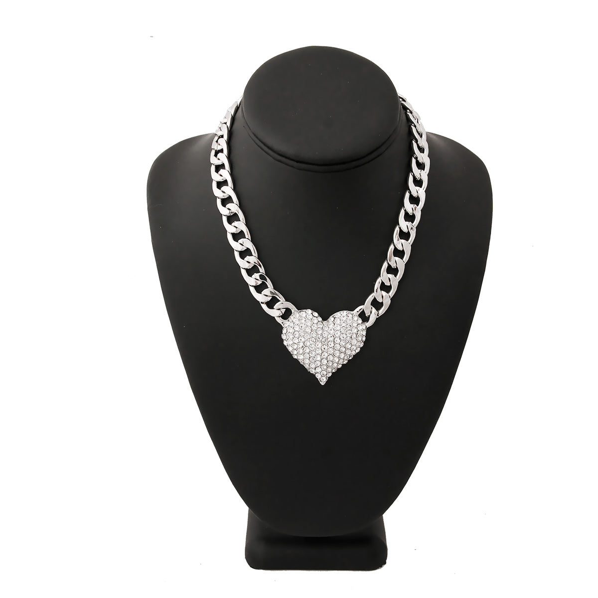 Rhinestone Heart Necklace