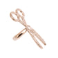 Silver Scissor Ring